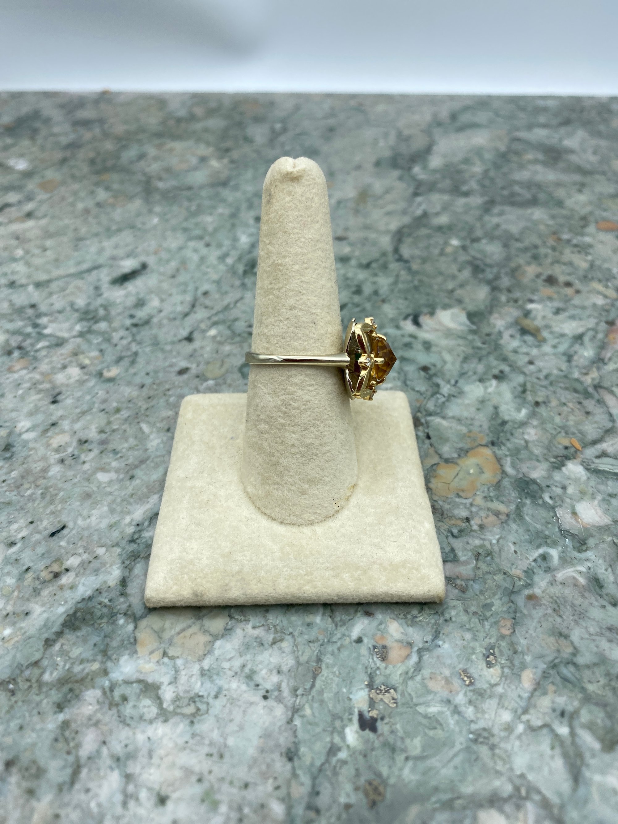 Lady's 14K Citrine Davinci Cut Ring 2
