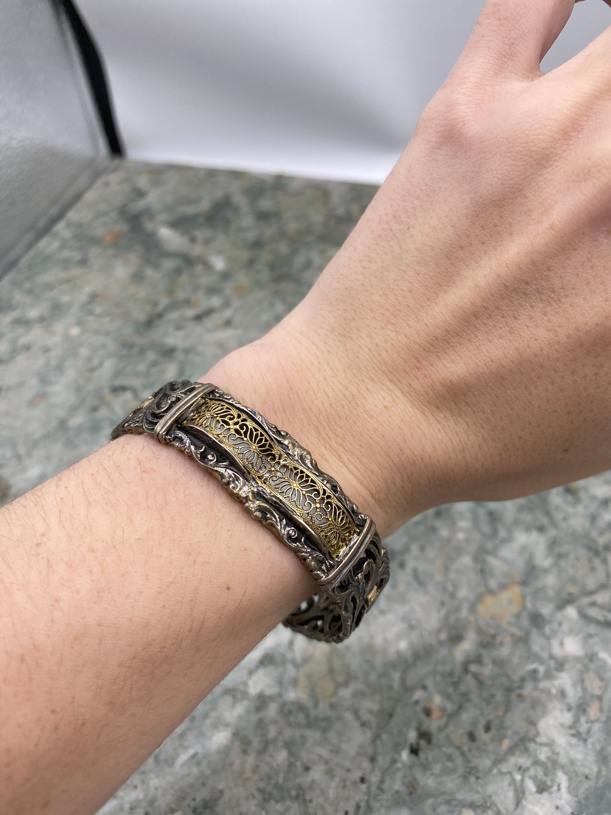 18k Gold and Silver Bracelet 2