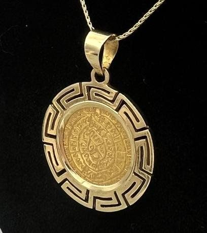 18 Coin Shape Ant Design 14K 4
