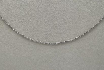 10k White Gold Cable Chain Necklace. 20" Chain. 2