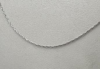 10k White Gold Cable Chain Necklace. 20" Chain. 4