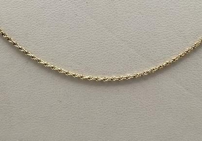 14k Gold Rope Chain Necklace Delicate Fine Jewelry. 18" Chain. 2