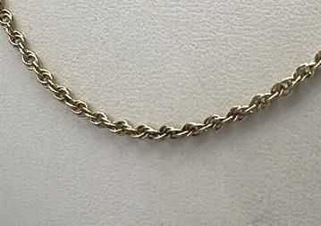 14k Gold Cable Link Chain Necklace Classic Style. 23" Chain.  4