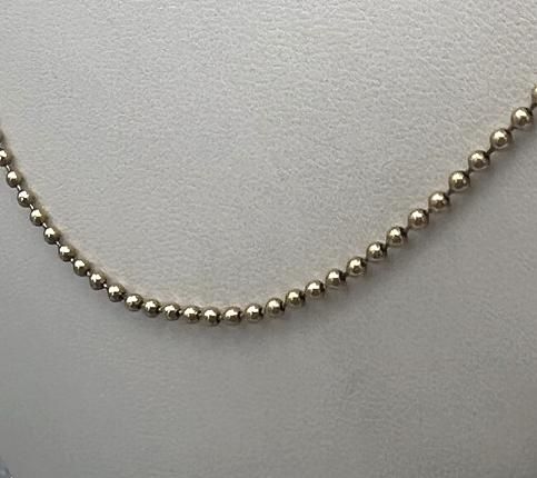 14k Gold Ball Chain Necklace Bead Link Style 4