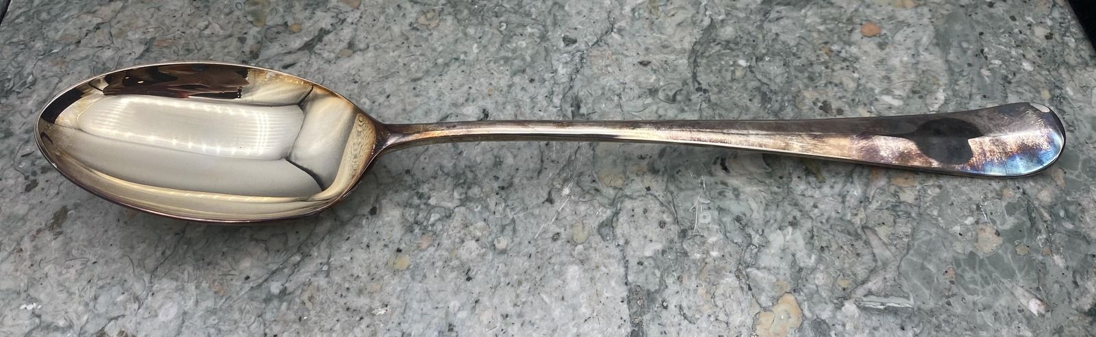 Silver-Plated Serving Spoon Old English Pattern Vintage