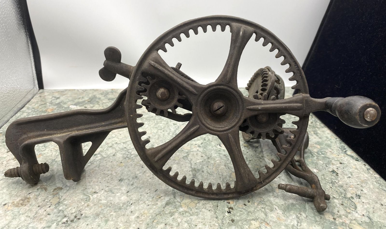 Antique Cast Iron Apple Peeler Parer Hand Crank 1800s
