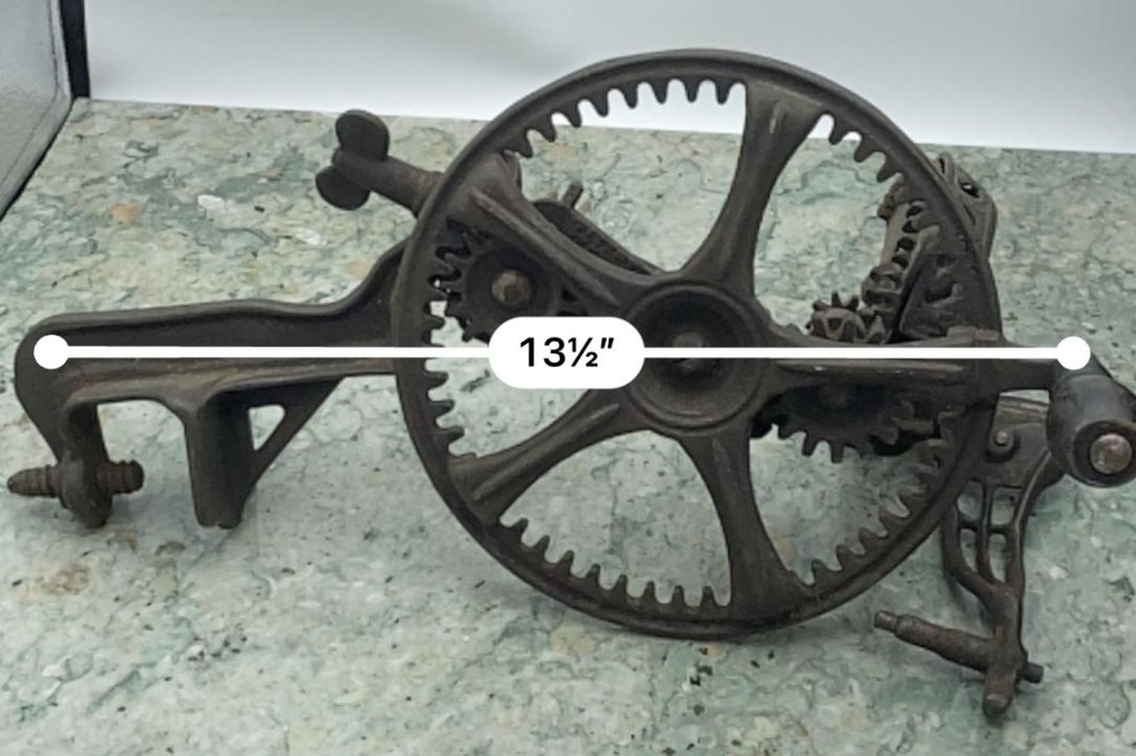 Antique Cast Iron Apple Peeler Parer Hand Crank 1800s 2