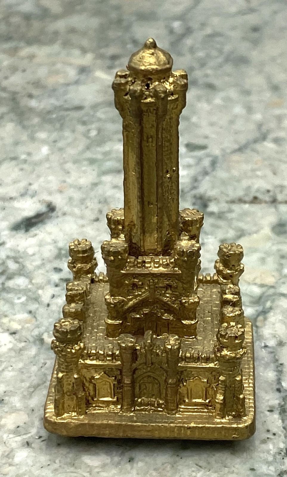 Gold-Tone Metal Miniature Chicago Water Tower Souvenir Figurine