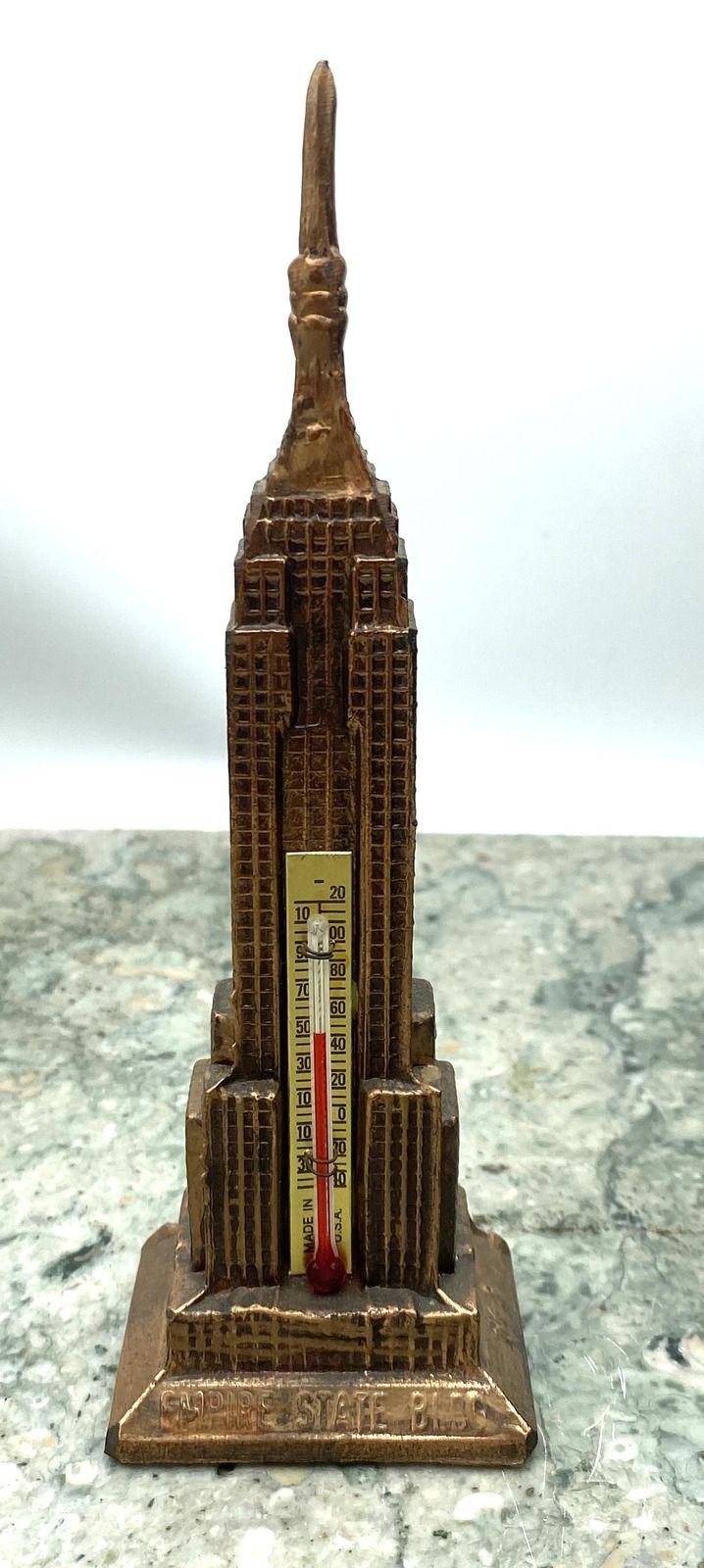 Vintage Copper-Tone Empire State Building Souvenir Thermometer