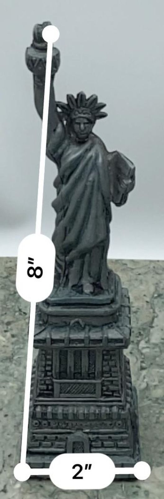 Vintage Cast Metal Statue of Liberty Souvenir Figurine 3
