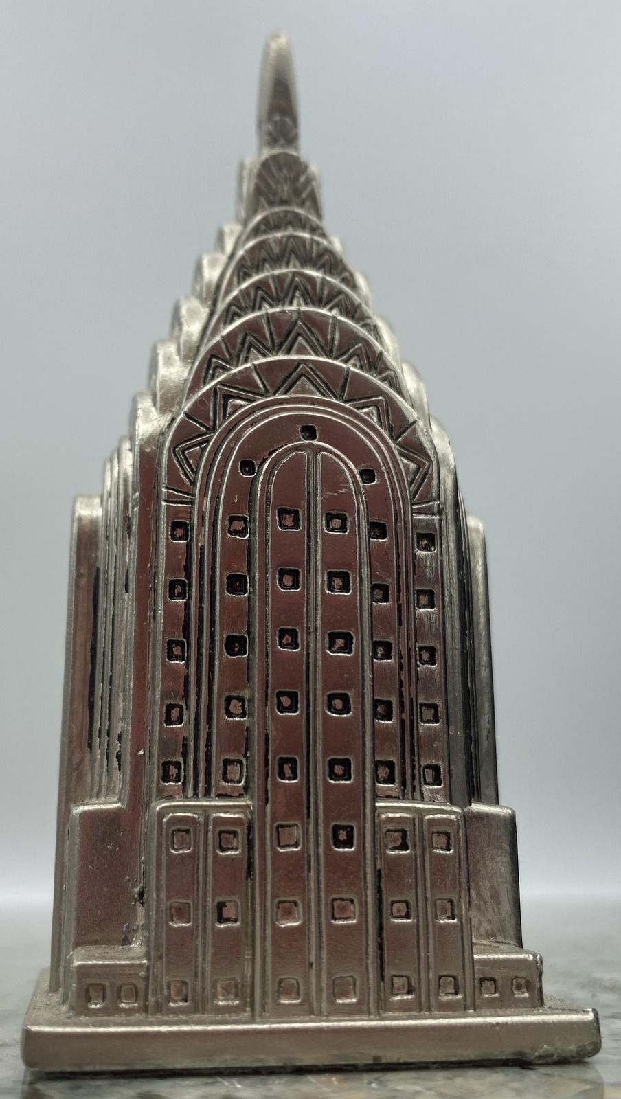 Metal Chrysler Building Replica Sculpture Art Deco Souvenir