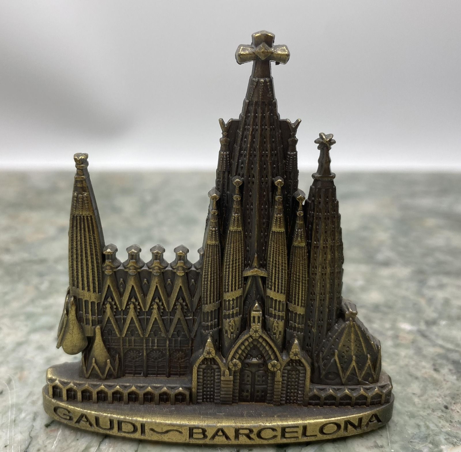 Brass Sagrada Familia Souvenir Miniature Gaudi Barcelona Spain
