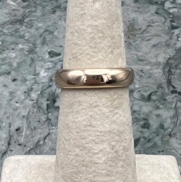 18k Classic Gold Band Ring - Polished Dome Profile Wedding Band 2