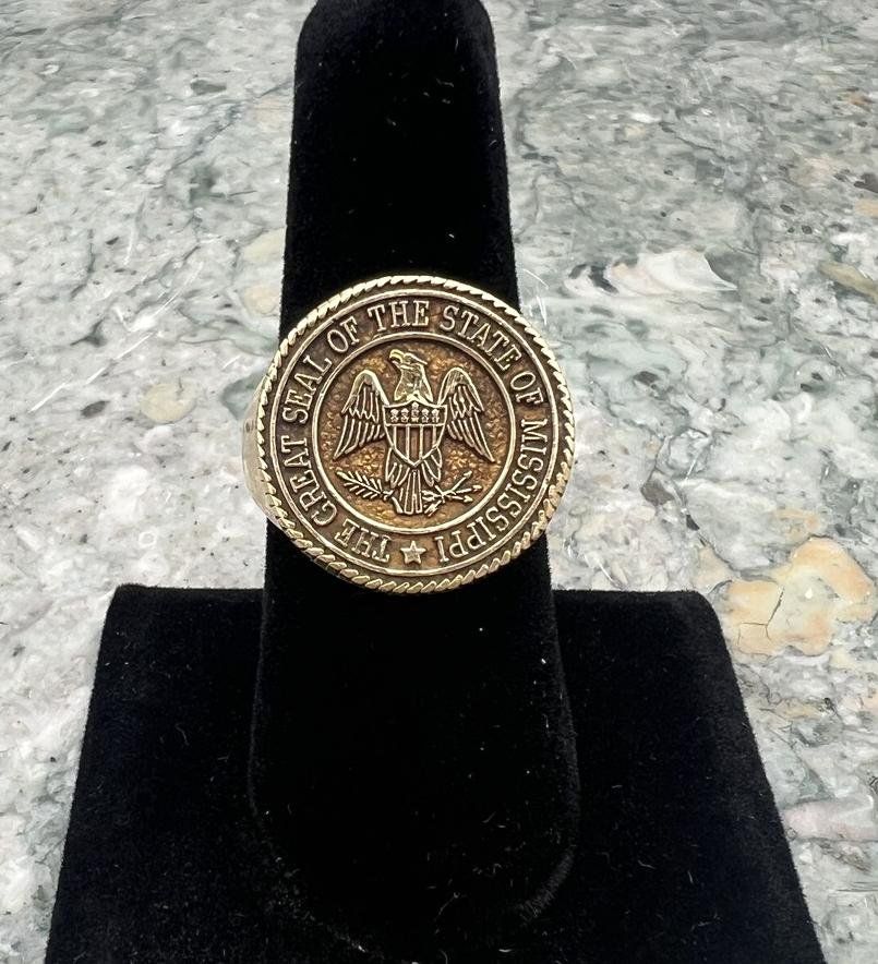 14k Great Seal of Mississippi Signet Ring 2