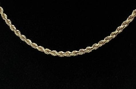 14k Gold Rope Chain Necklace 19" Classic Style 4