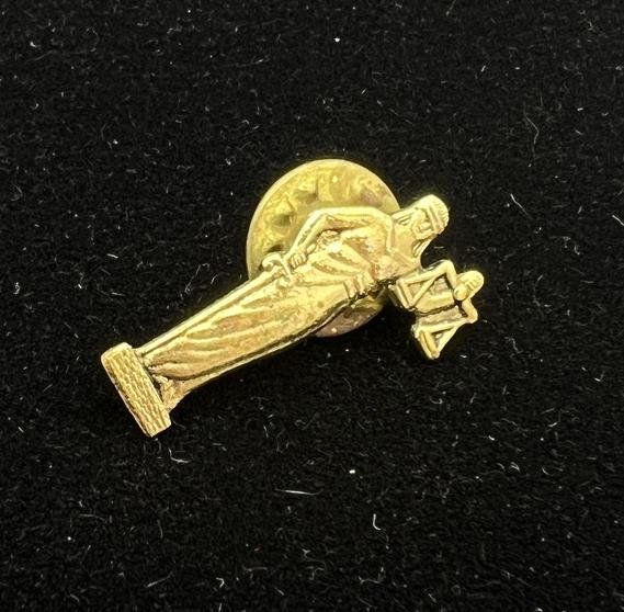 Gold-Tone Lady Justice Scales Lapel Pin Brooch Legal Symbol 2