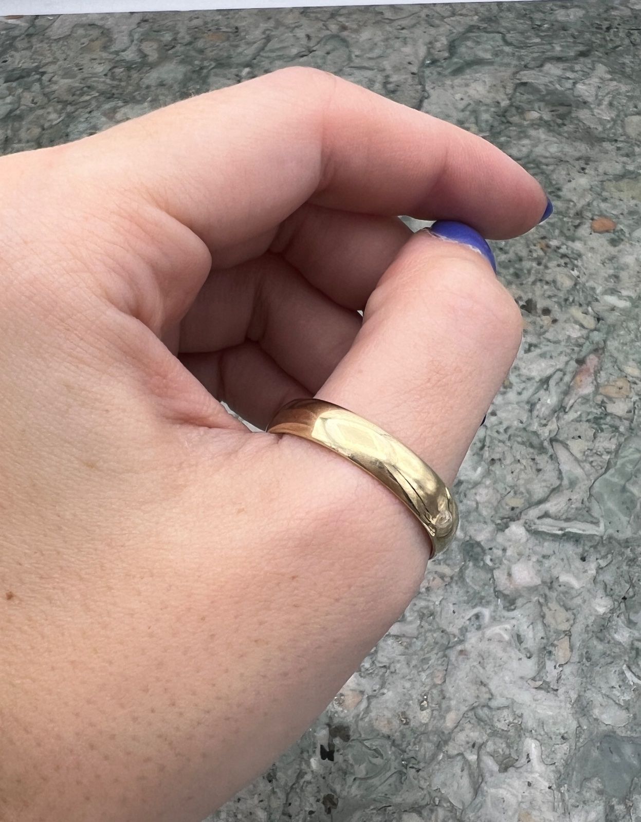 10K Yellow Gold Wedding Band Ring Classic Plain Style. Sz 13 3