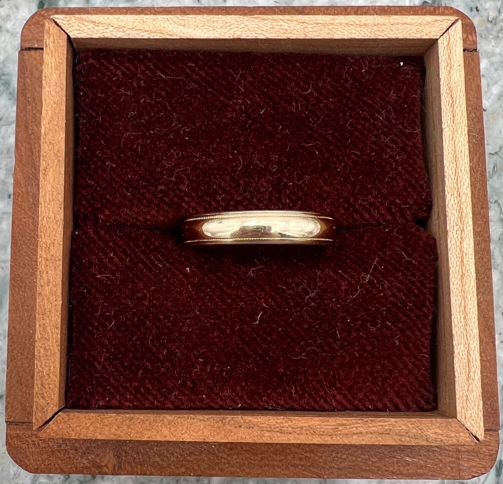 14K Gold Milgrain Wedding Band Ring Classic Style. Sz. 6