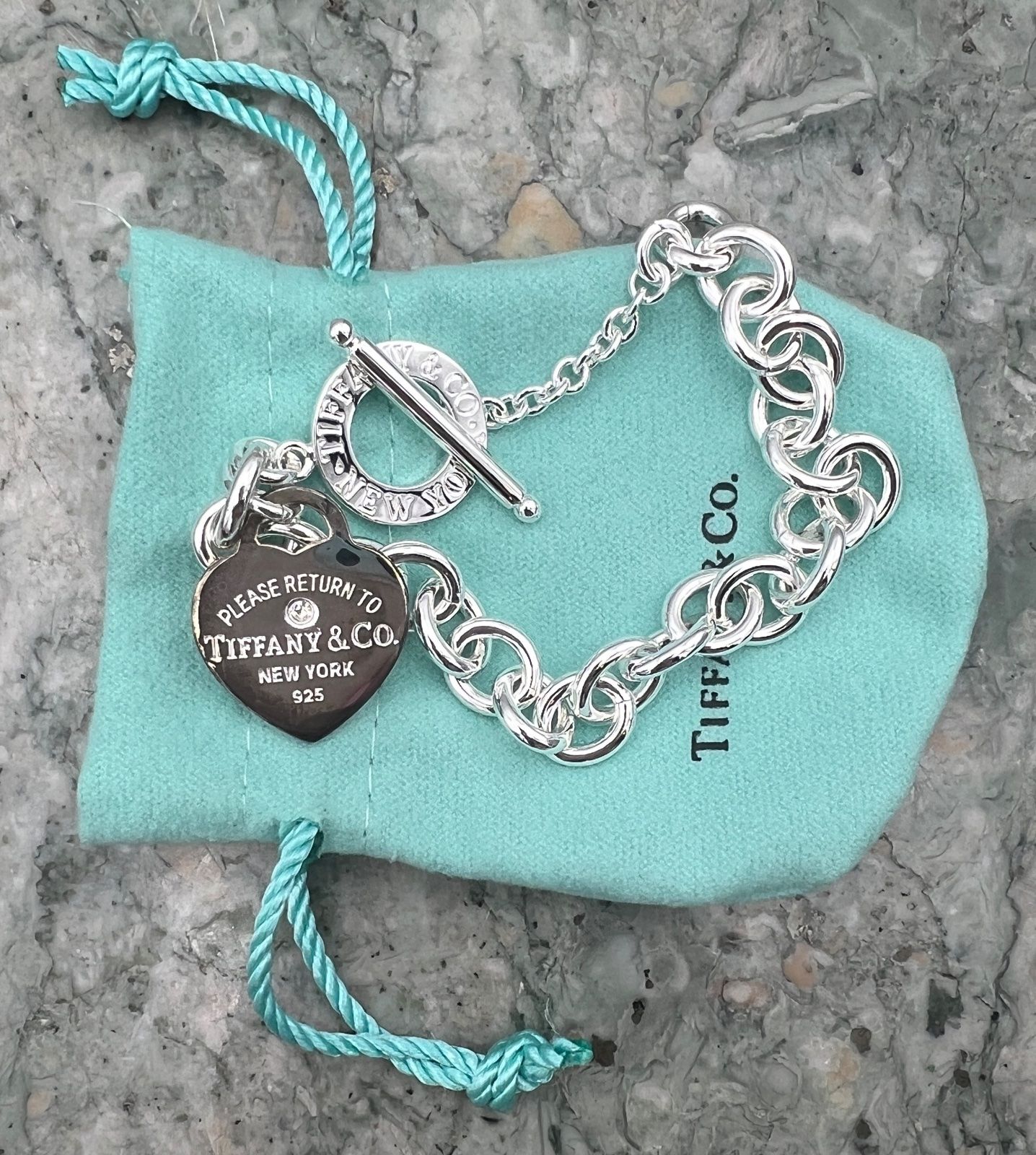 Tiffany & Co Return to Tiffany Heart Tag Toggle Sterling Bracelet