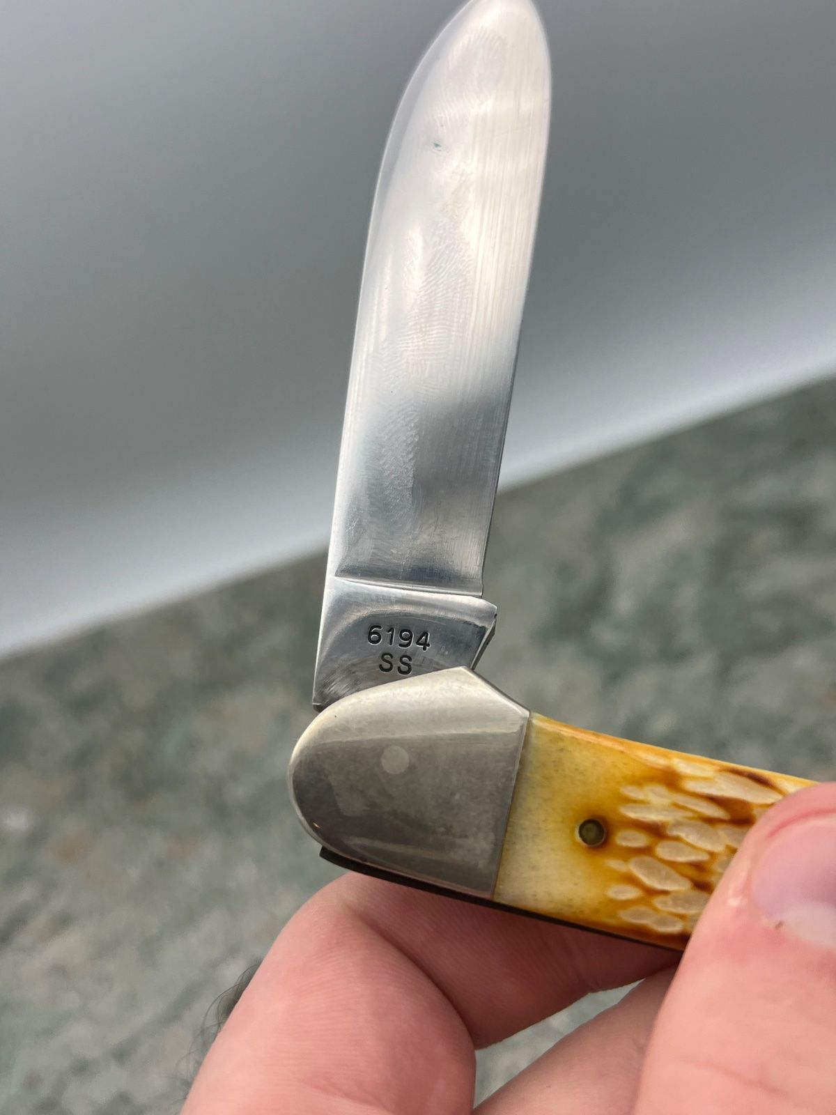 1985 Case XX 6194 SS U.S.S. Constitution Gunboat Canoe Knife #1685 5