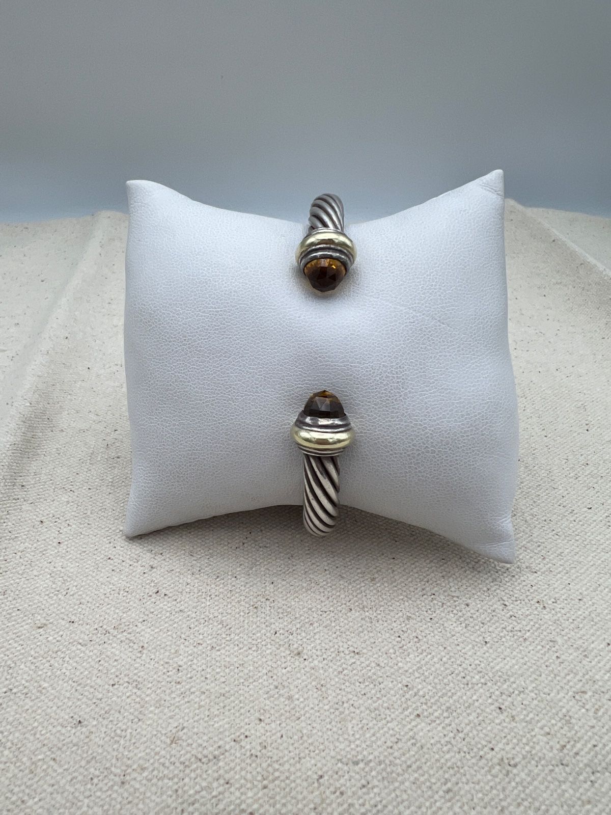 David Yurman Sterling Silver + 14k Citrine, 7mm Bracelet