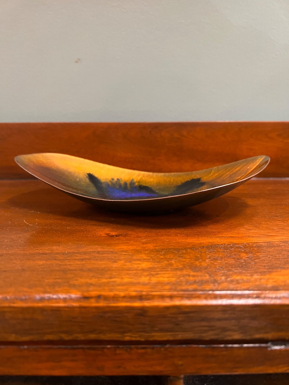 Laurana Pesaro Italian Enamel on Copper Freeform Bowl c.1961 3