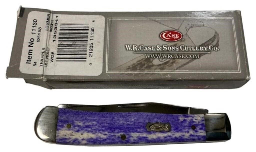 Case 6254 SS ULT Violet Trapper Folding Knife