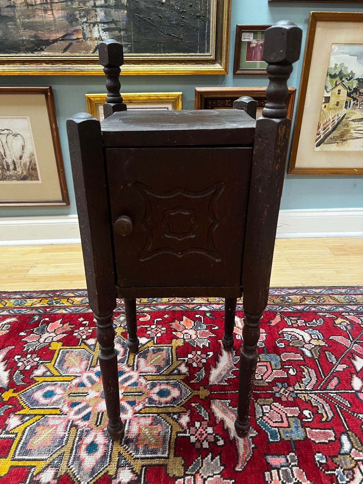 Antique Wooden Smoking Stand / Tobacco Cabinet - c.1920/30s