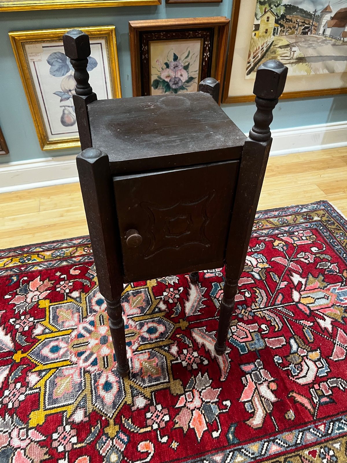 Antique Wooden Smoking Stand / Tobacco Cabinet - c.1920/30s 4