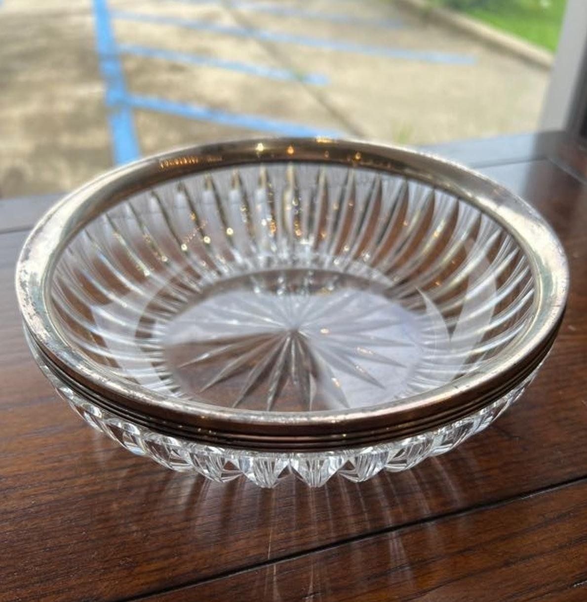 Wilcox Sterling Rim Cut/Engraved Bowl
