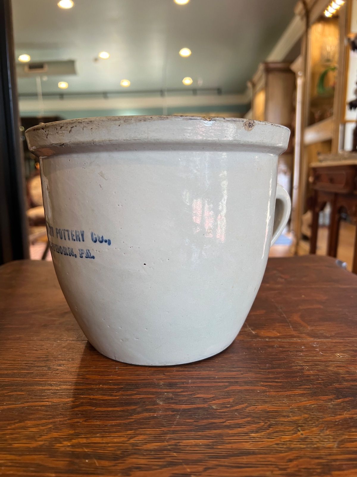 Antique Hawthorn Pottery Co. Hawthorn, PA Crock Mug 2