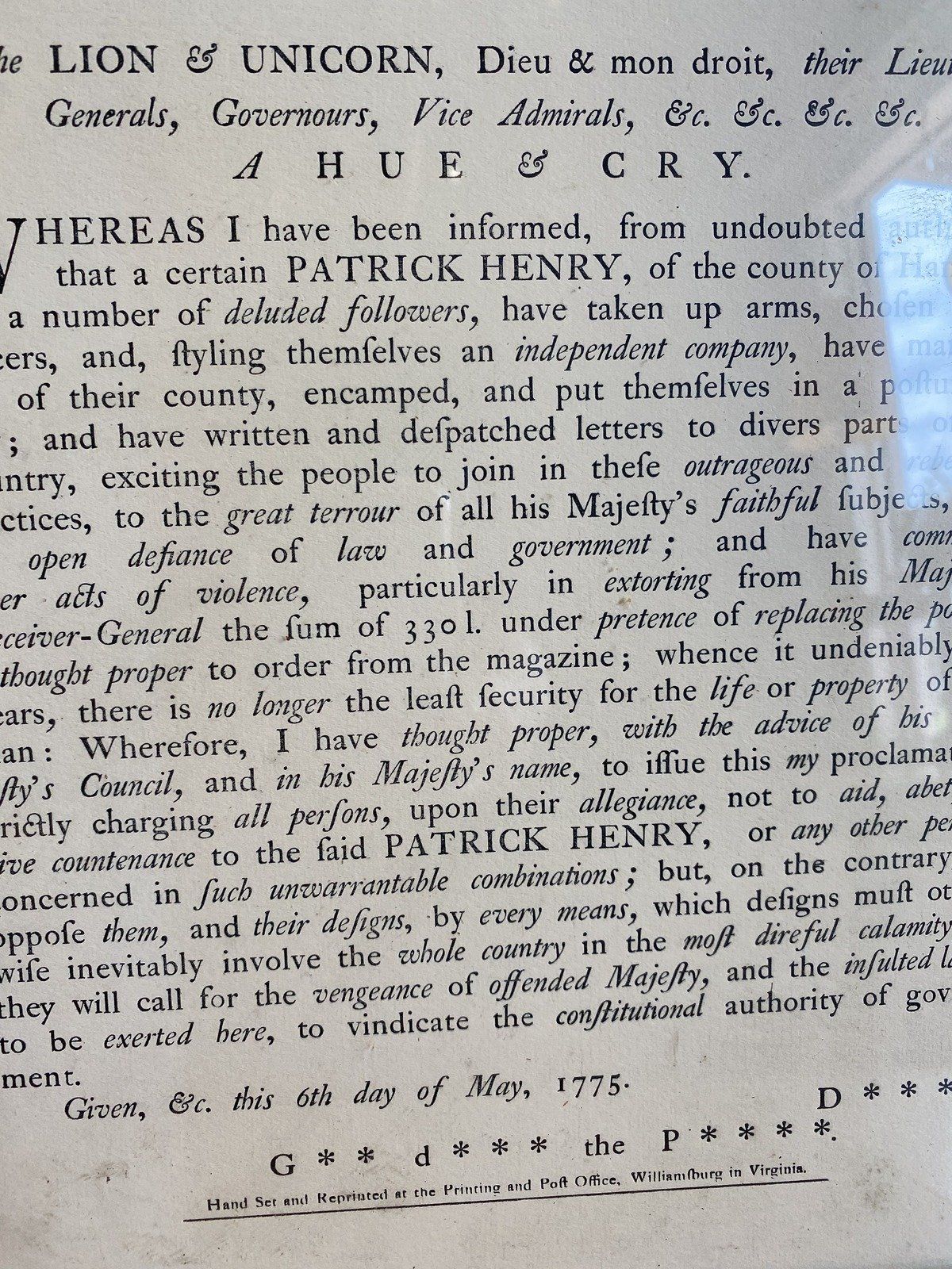 Framed Vtg Reprint of Governmental Documention 2
