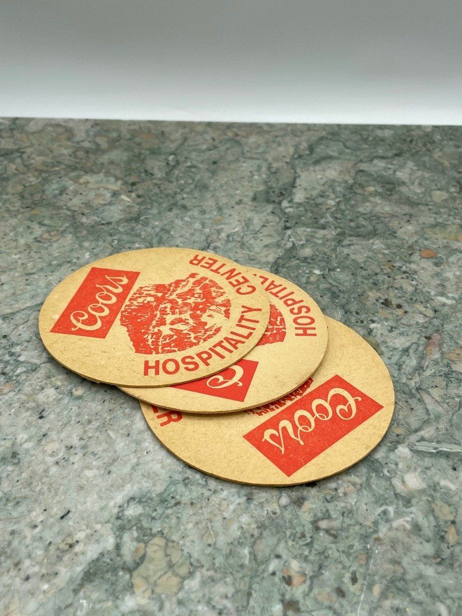 Set of 3 Collectible Cardboard Coors Beer Hospitality Center Novelty Coasters 2