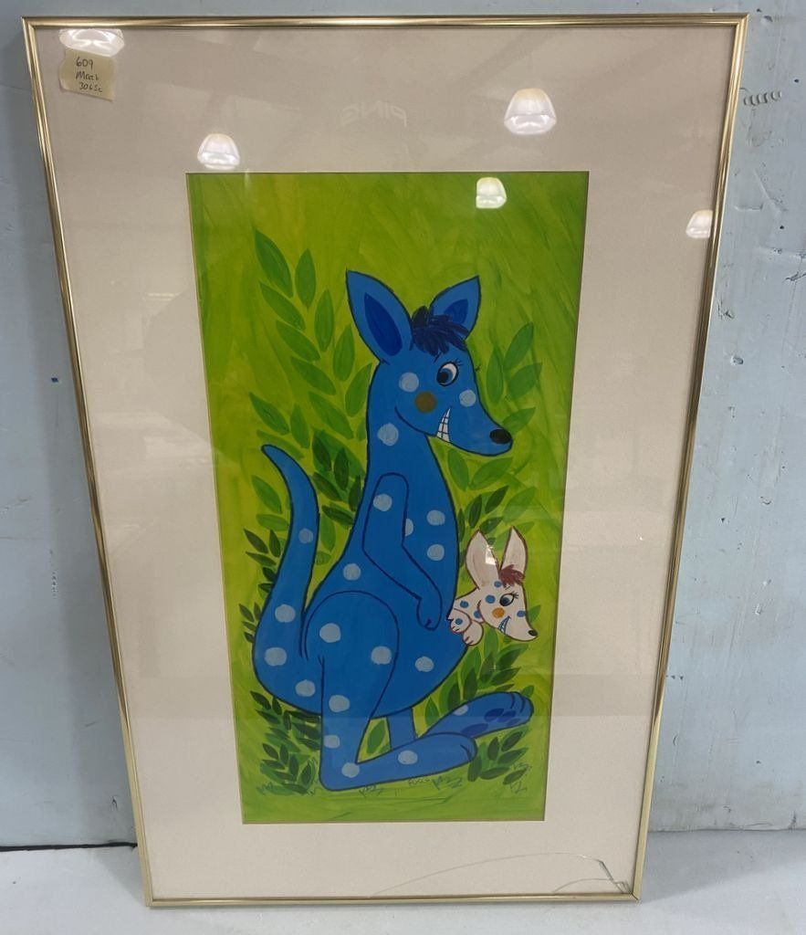 Signed Fusco Painting of Kangaroo 609