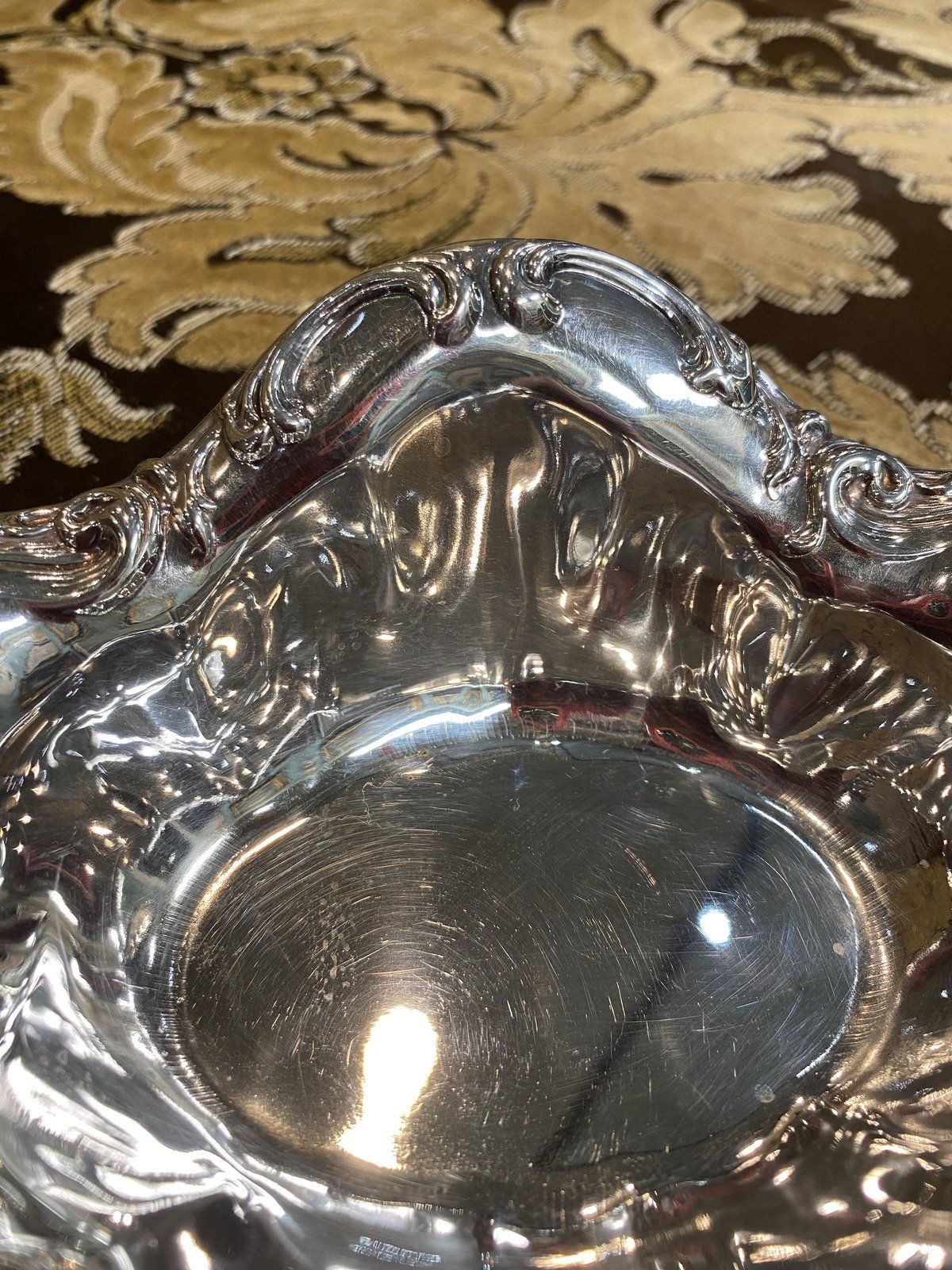Art Nouveau Silver Plated Scalloped Dish 8