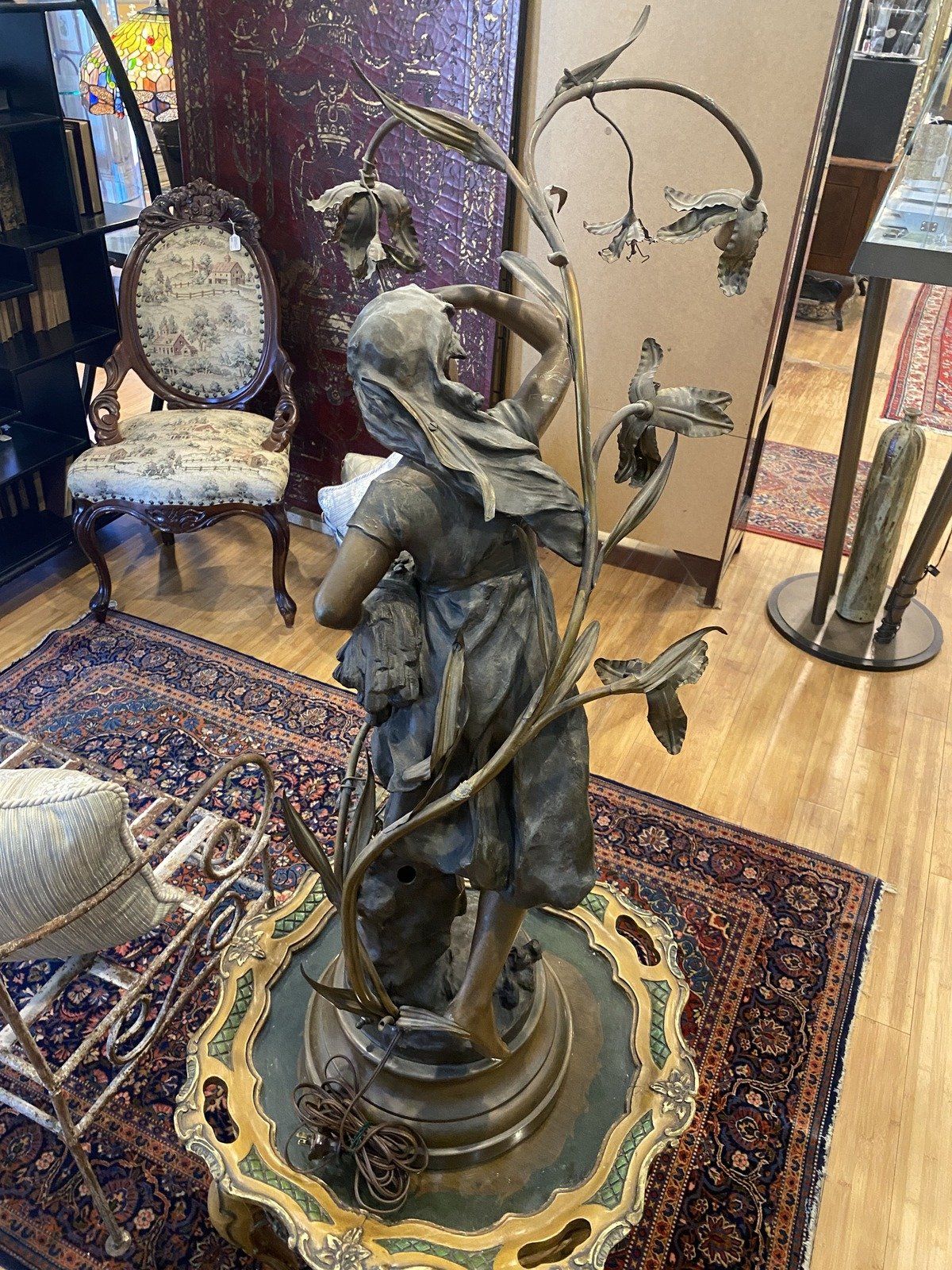 Dans Les Pres Moreau Art Nouveau Lamp #250 6