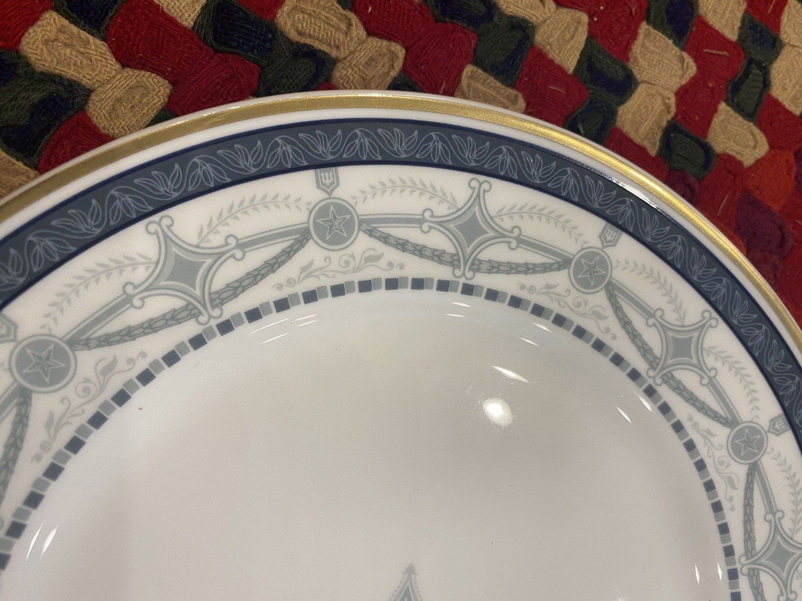 Tiffany & Co. 113th Congressional Gilt Rimmed Commemorative Plate 9