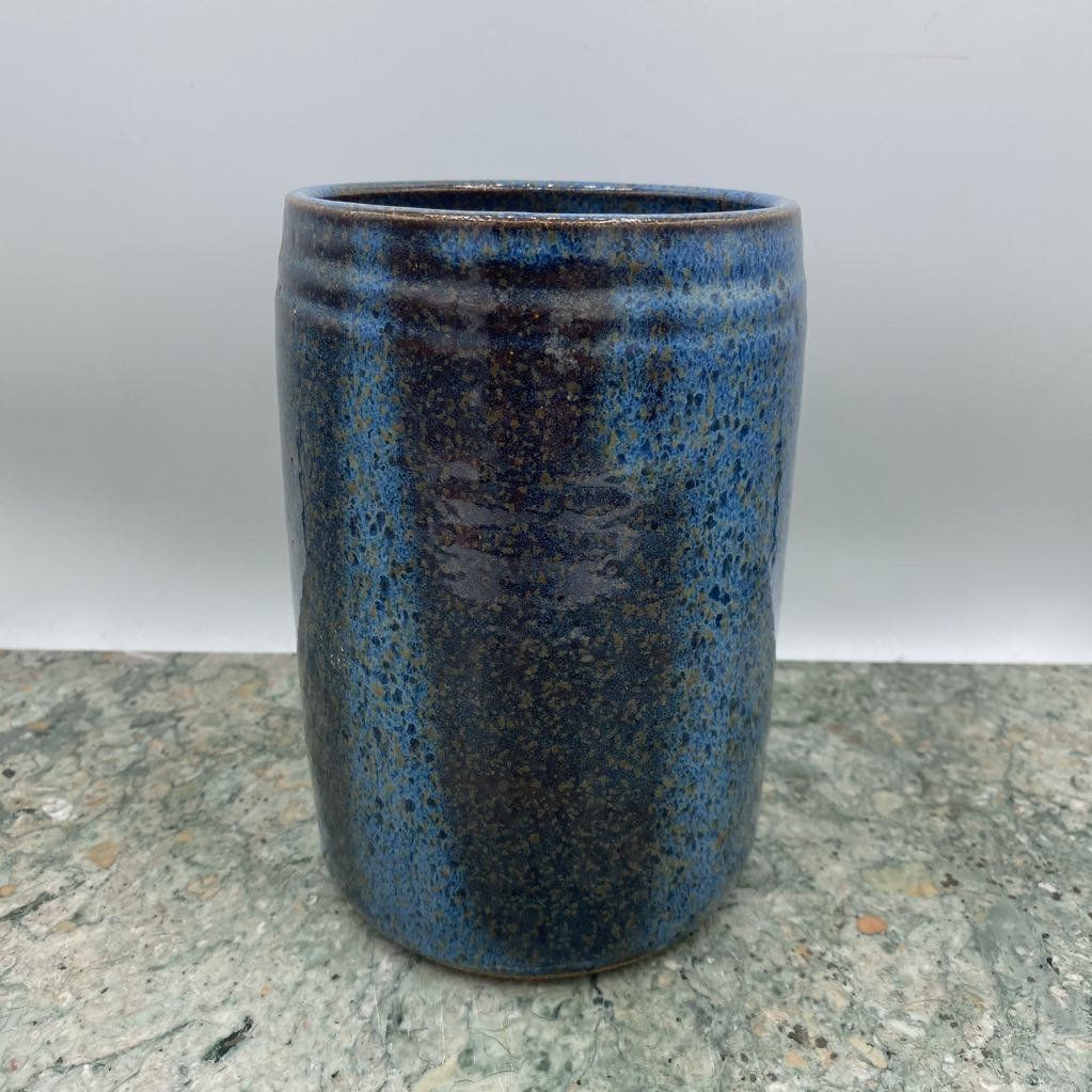 Handmade Blue Glazed Ceramic Pottery Vase