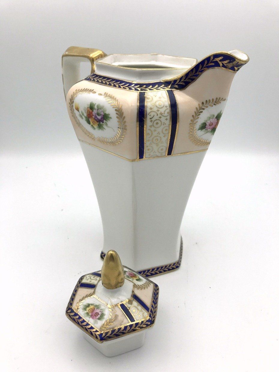 Noritake Porcelain Gilt Painted Garland Tea/Coffee Pot 5
