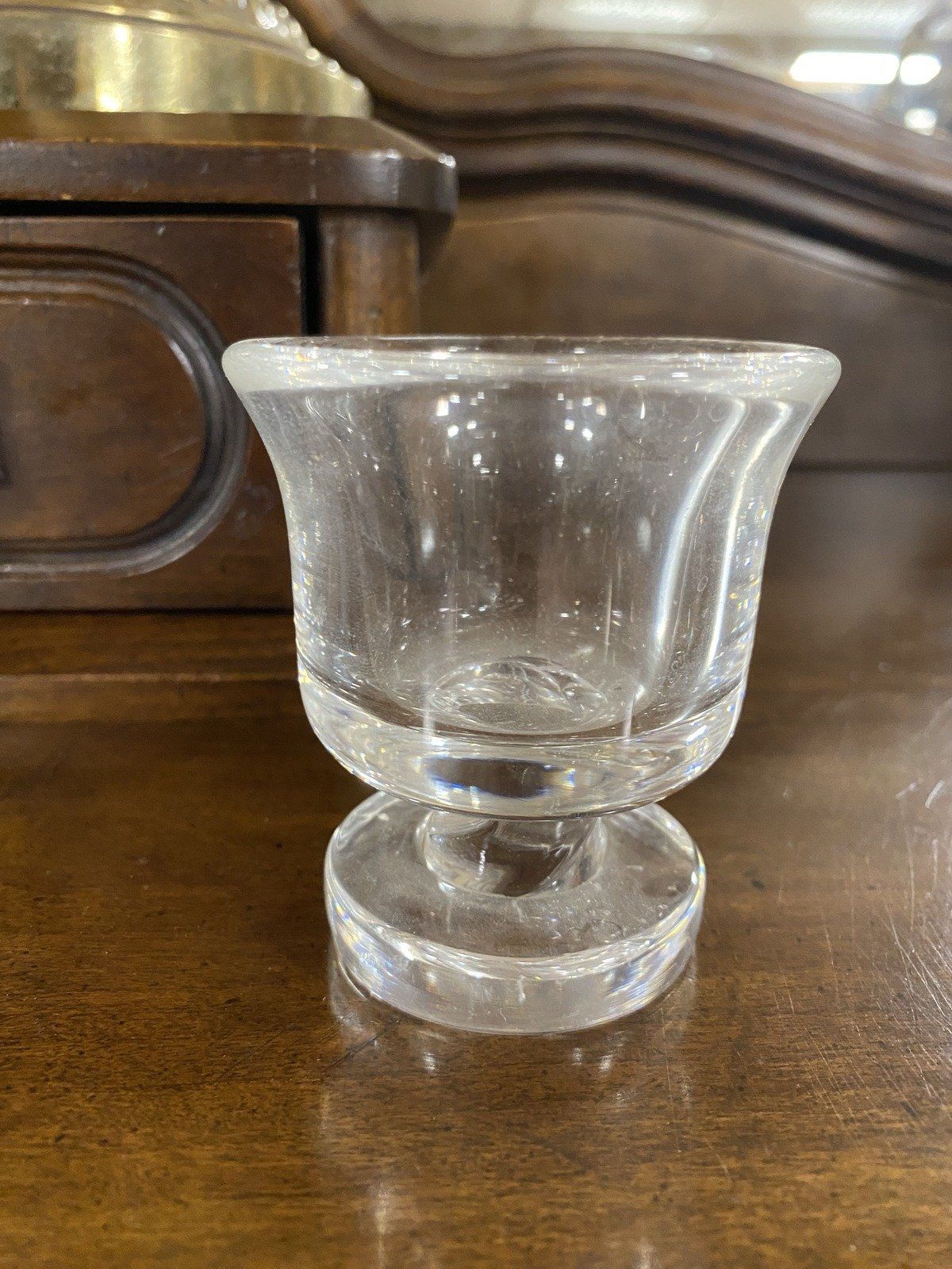 Vintage c.1960s Steuben Crystal Modernist Cigarette Holder w Ashtray 5
