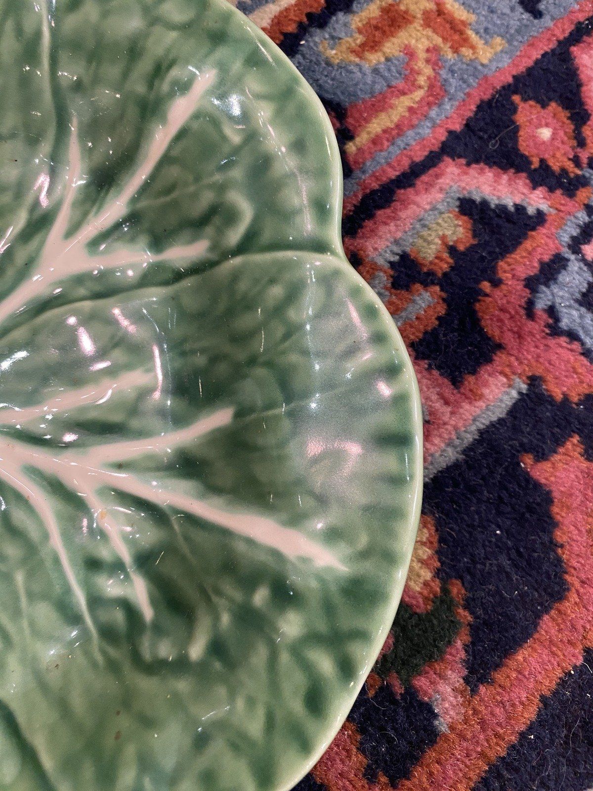 Bordallo Pinheiro Portugal Majolica Cabbage Leaf 9 Plate 8