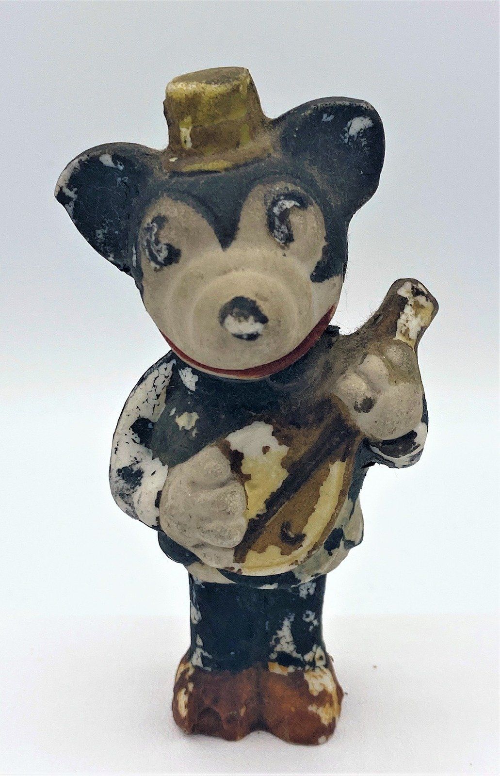 1930's Bisque Japanese Porcelain Mickey Mouse Figurines 6