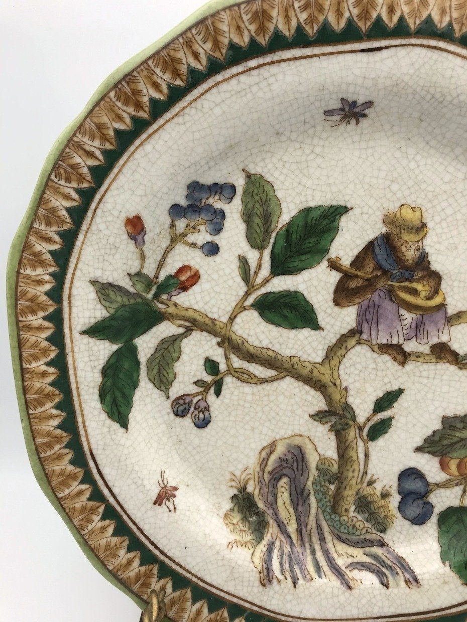 Decorative Chinoiserie Musical Monkey Plate 2