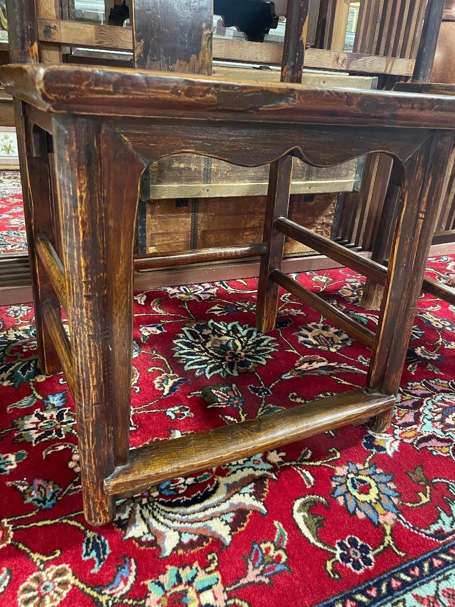 Single Armless 19th Century Chinese Oak Empire Chair 3