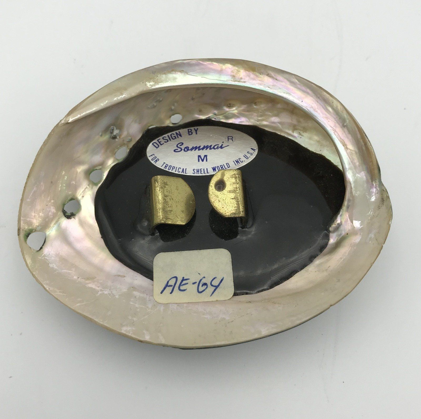 Large Mother of Pearl Shell Bolo Tie/Buckle 2
