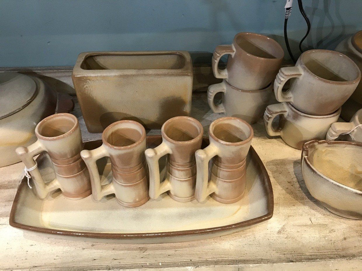 Vintage Mid. 20th C. Frankoma Desert Sand Plainware 34pc *SET* 2