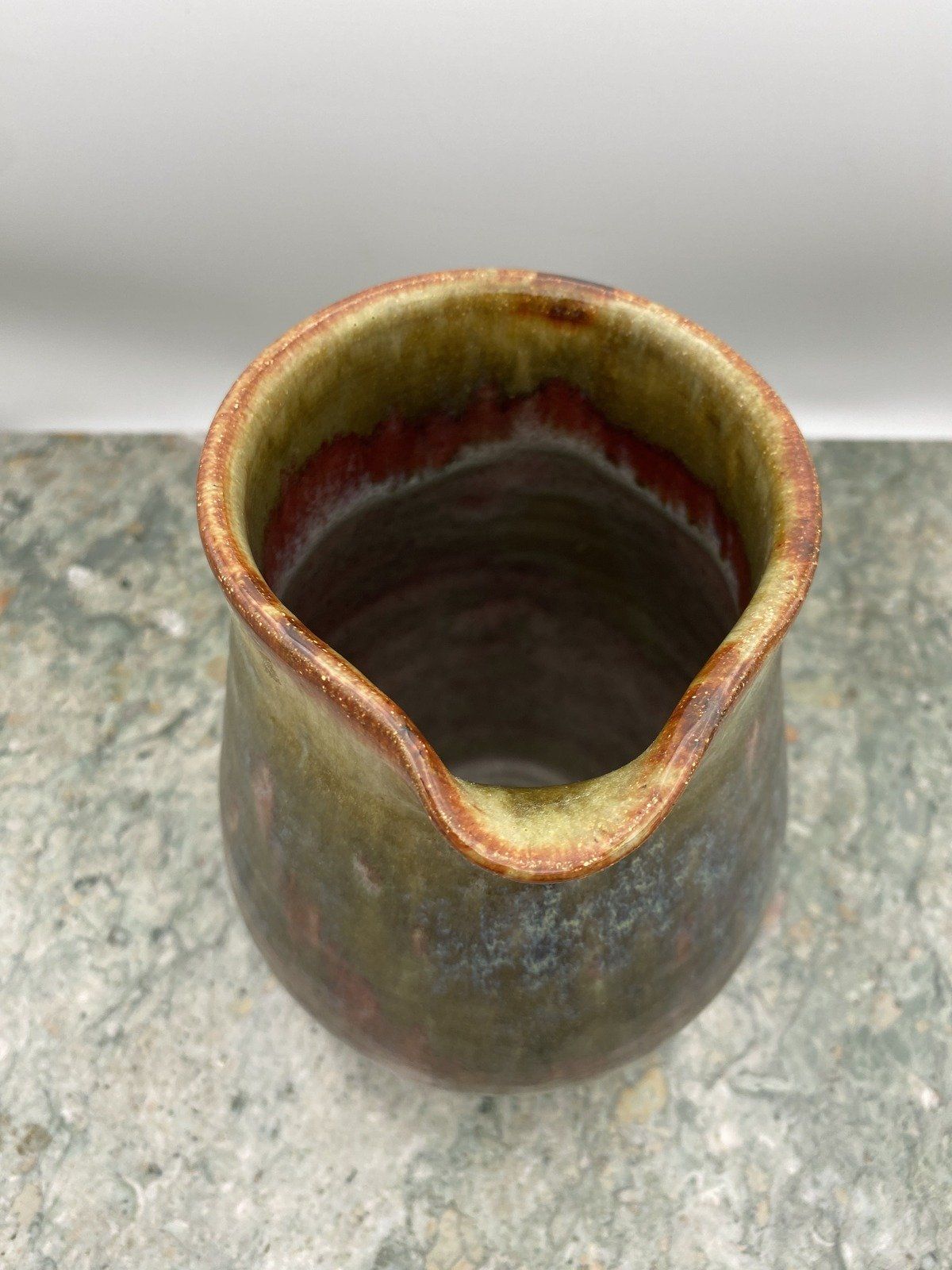 Retired Red Leaf Arcola, MS Pottery Signed c.2007 8 Drink Pitcher 3