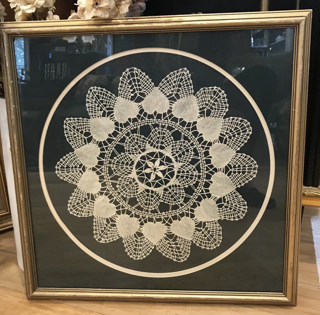Square Framed Lace Doily 9.75x9.75