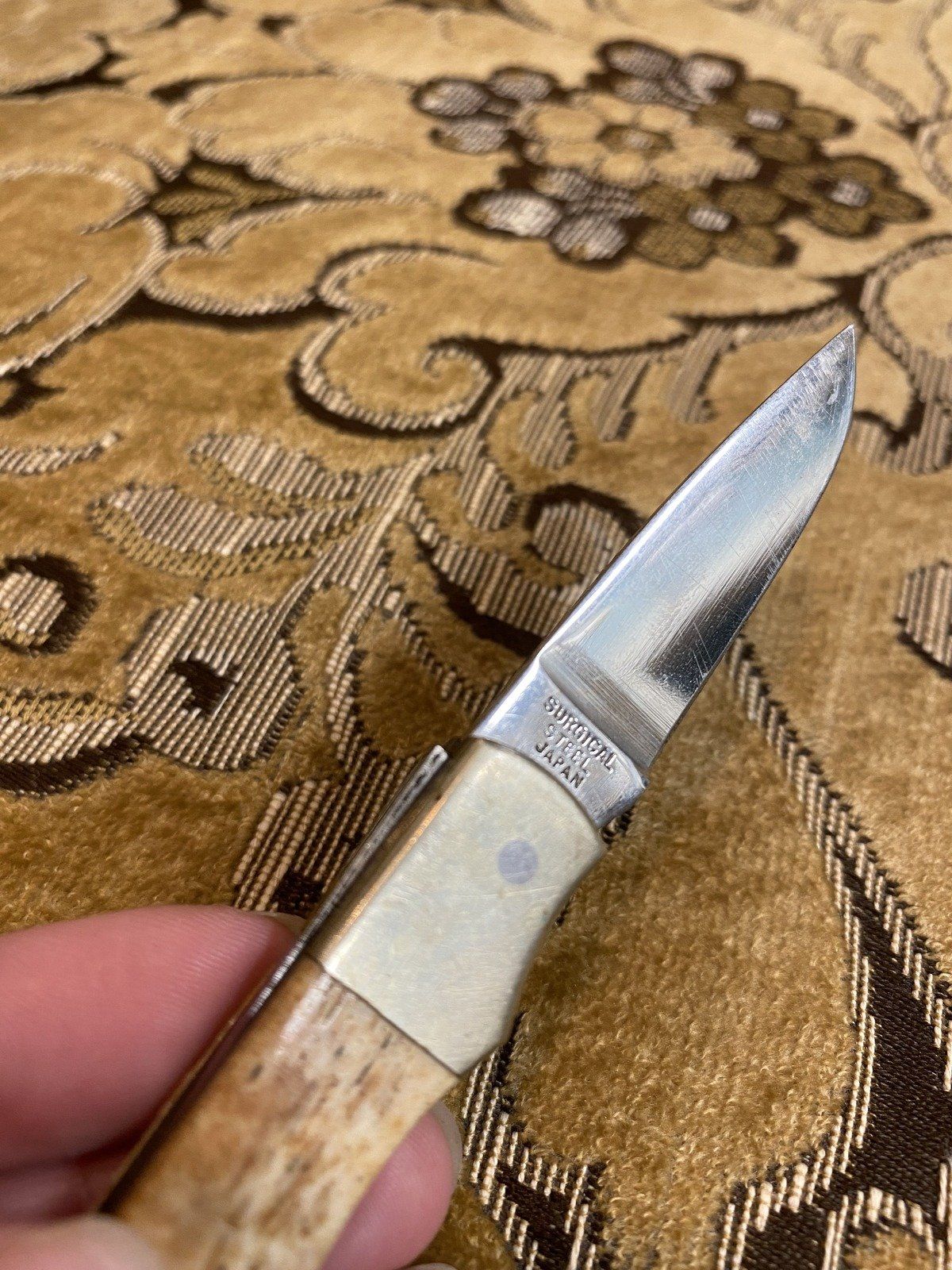 Parker Cut Co. Little Mustang Surgical Steel Japan Single Blade Vintage Pocket Knife 10