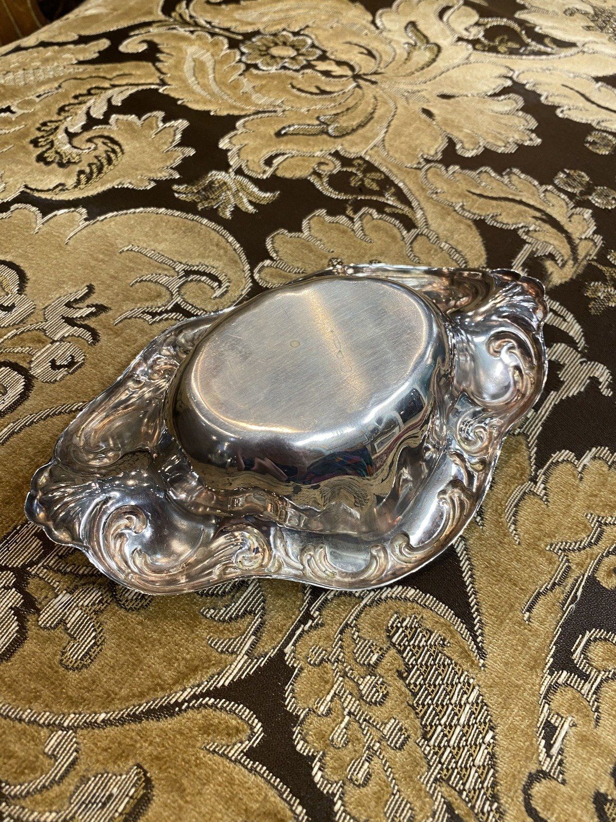 Art Nouveau Silver Plated Scalloped Dish 4